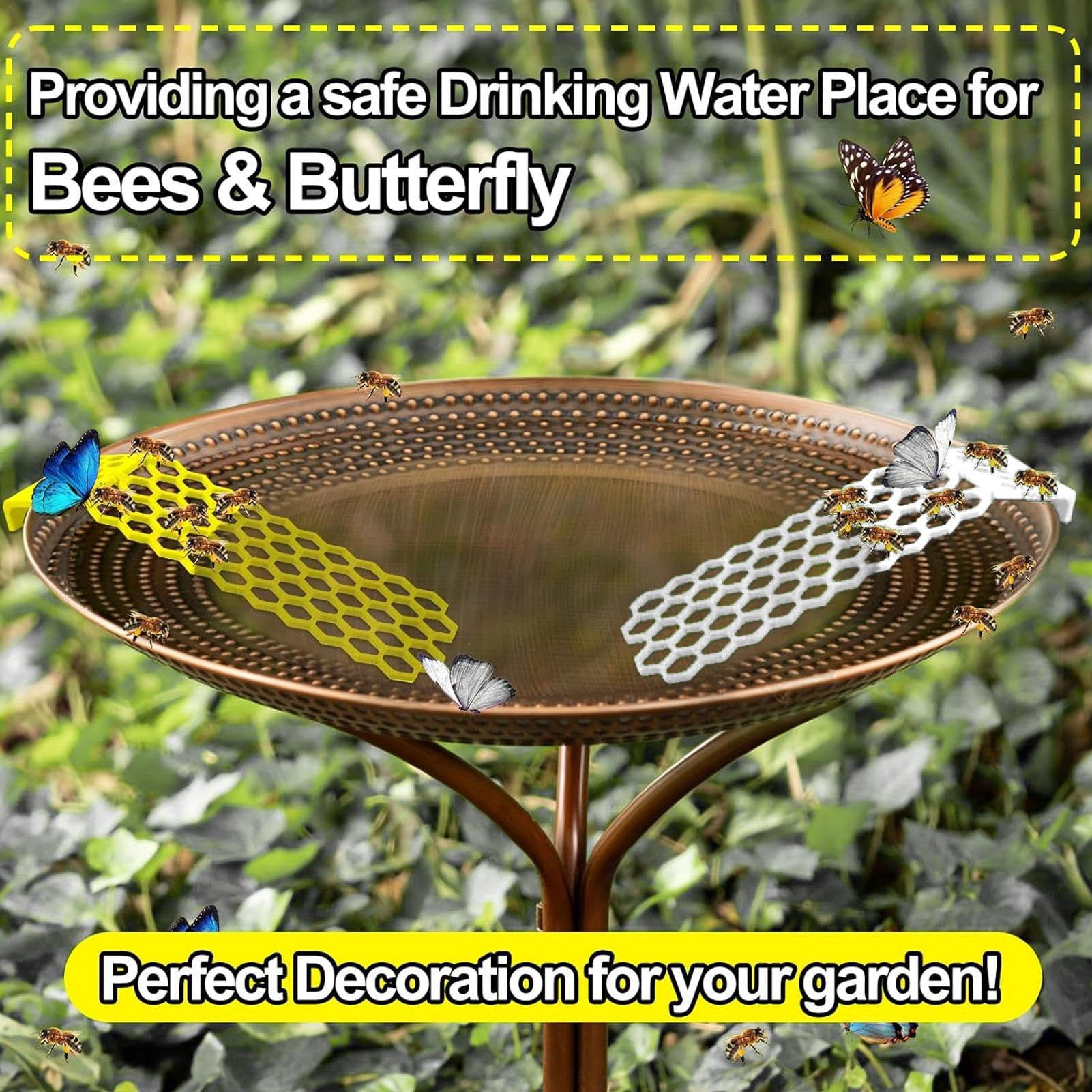 2er-Pack Bienen- & Schmetterlings-Bewässerungsstation – Gelbe Gartendekoration & Sichere Tränke Für Bestäuber