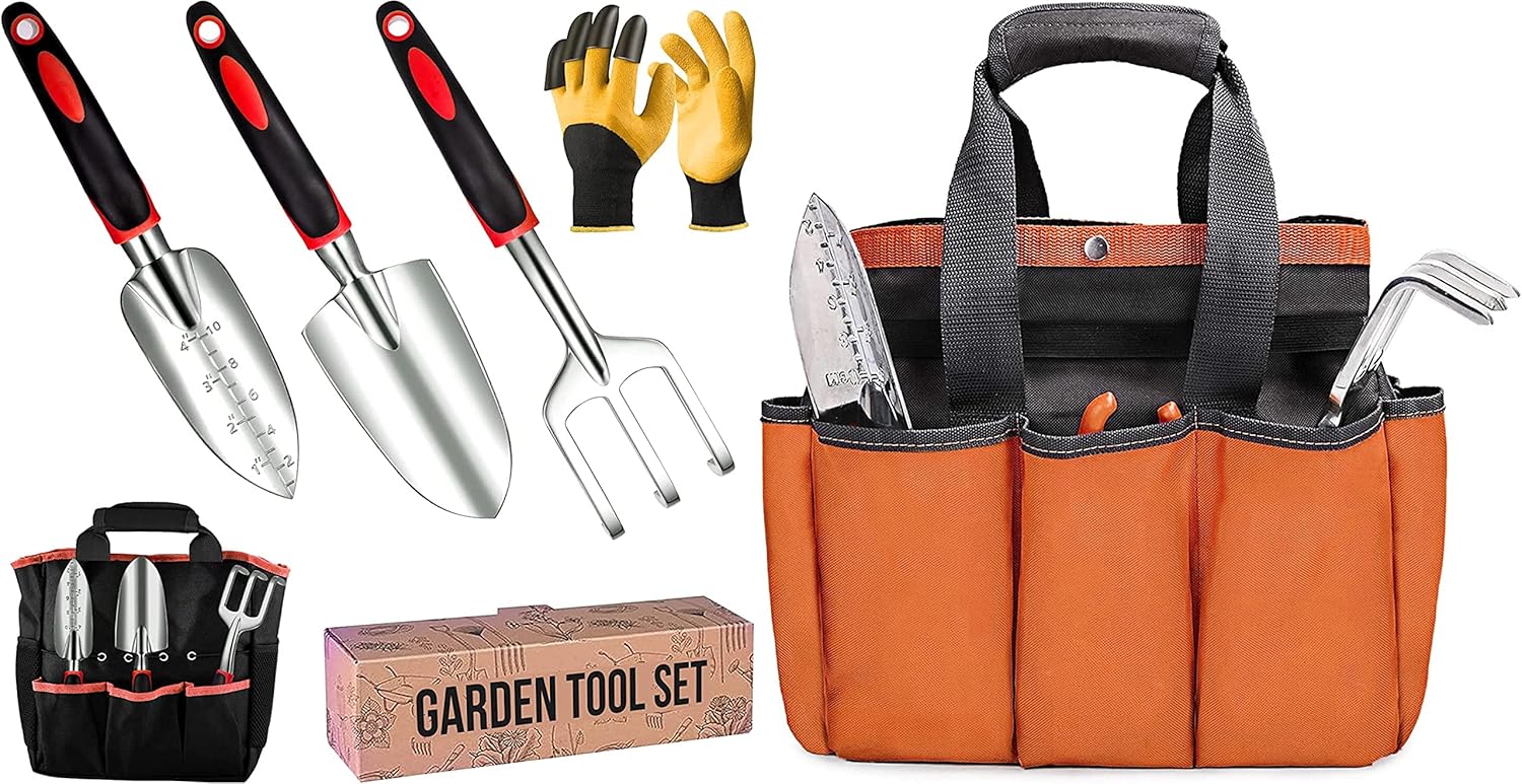 Gardening Tool Set and Premium Gardening Tool Bag Patio