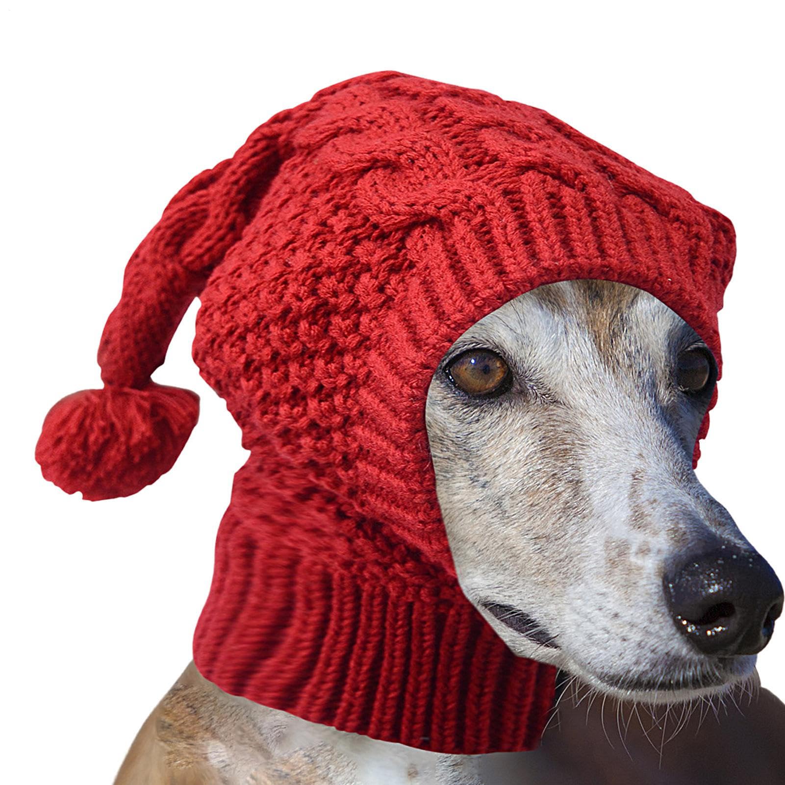 Dog Knitted Warm Hat | Winter Dog Knitting Hat Soft, Puppy Warm Hood Neck and Head Protector Knitting Cute Pet Apparel for Hunting, Camping