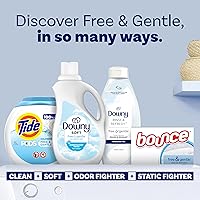 Vista 8 de Suavizante líquido para telas Downy Free & Gentle, 44 fl oz, 60 cargas, hipoalergénico, acondicionador de tela líquido apto para pieles sensibles
