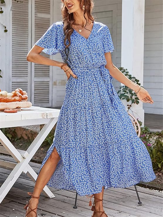 Chic Bohemian Dress Vestidos Boho Aliexpress Women's Boho Style Maxi Long Dresses V-Neck Flare Short Chic Bohemian Dress Vestidos Boho Aliexpress Women's Boho Style Maxi Long Dresses V-Neck Flare Short