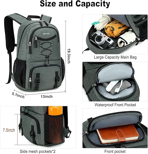 Miniatura 3 de Nerlion - Mochila de viaje ligera y plegable de 35 litros para hombres y mujeres, para campamento, impermeable, al aire libre, senderismo, mochila