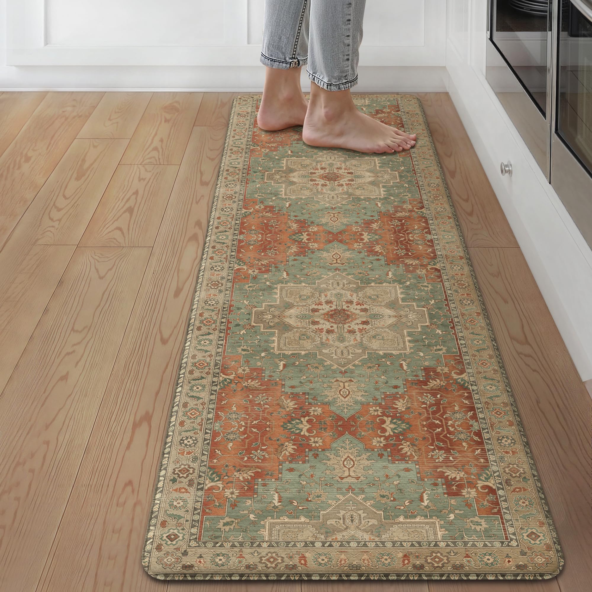 GENIMO Anti Fatigue Kitchen Mats for Floor 17"X59", Runner Rug,Multi