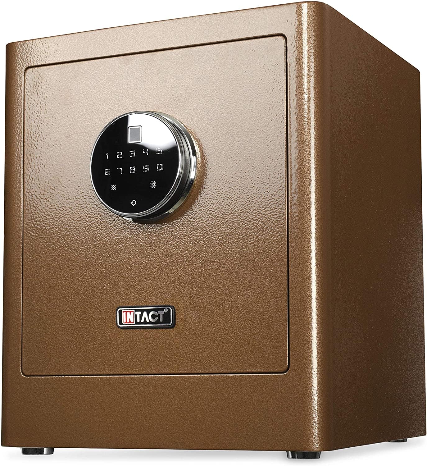 Intact Compact Quick Access Biometric Fingerprint Safe With Nex-Gen Full Keypad Module Tall Bronze by Eylar