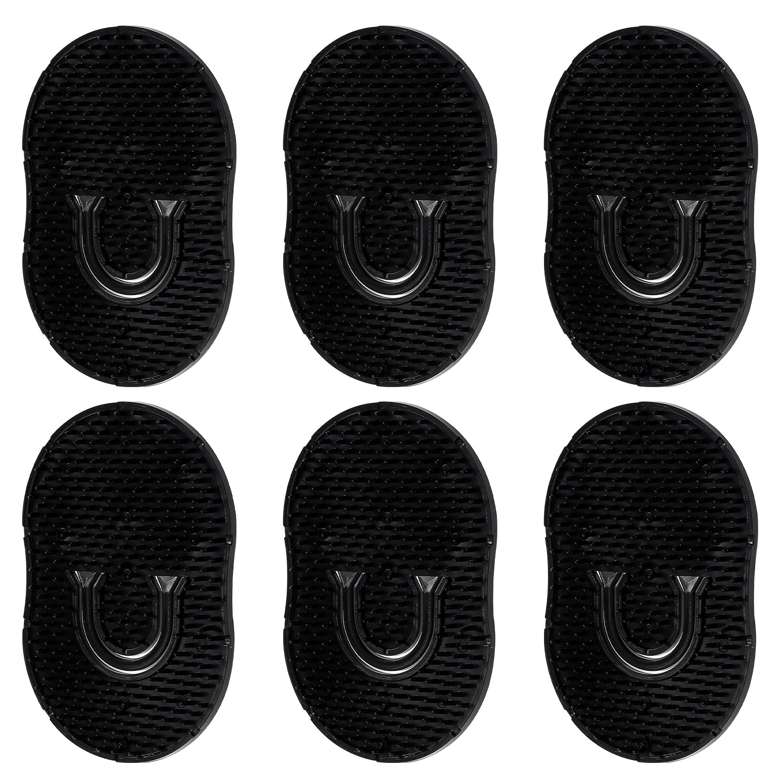 Thinp 6 Packs Palm Combs for Men,Portable Pocket Brush Soft Pocket Combs for Men Plastic Finger Brush for Hair Shampoo Pocket Comb Massage Pocket Combs for Men Women Home Travel Use (Black)