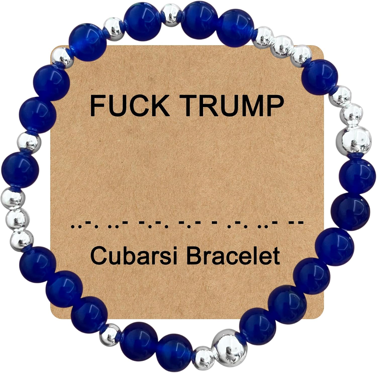 FUCK TRUMP Morse Code Beaded Bracelet | Handmade Political Jewelry