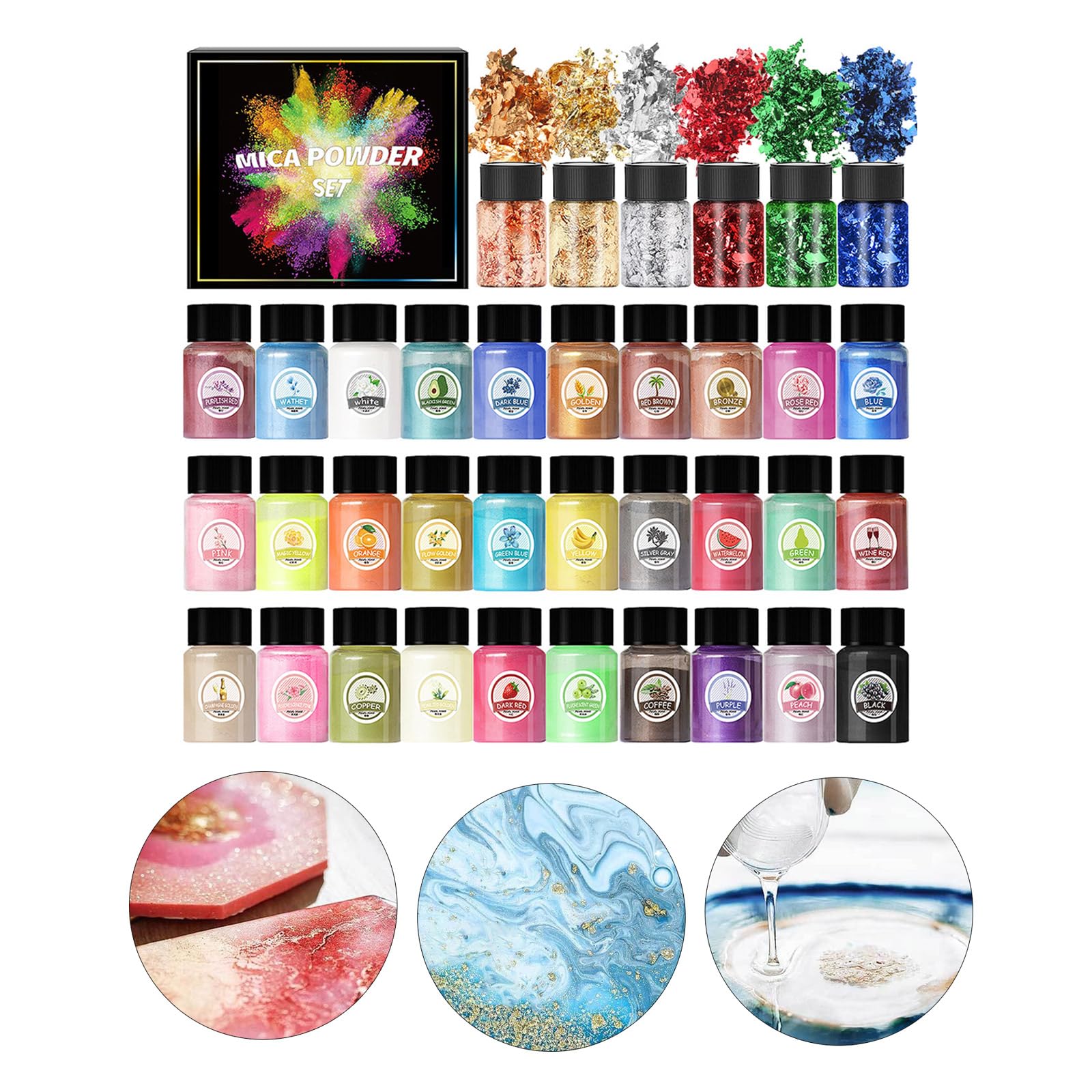 Glimmering Foils Powder Funkelndes Puder Set, 36 colors