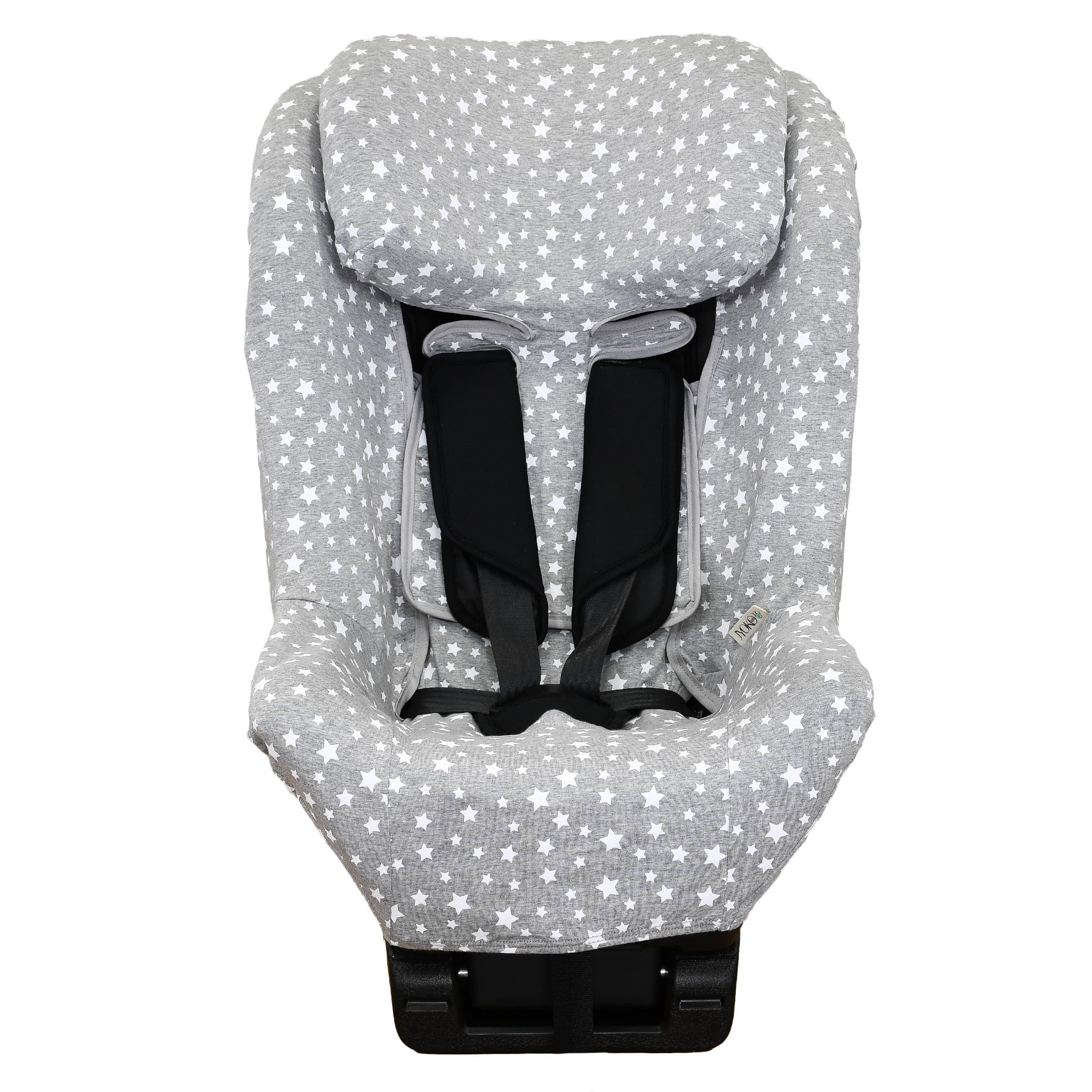 JYOKO Fodera per sedia compatibile con Axkid Minikid 4, 4 Pro, Minikid Max, Movekid e Move in cotone biologico morbido e traspirante per il massimo comfort del tuo bambino (stampa White Star)