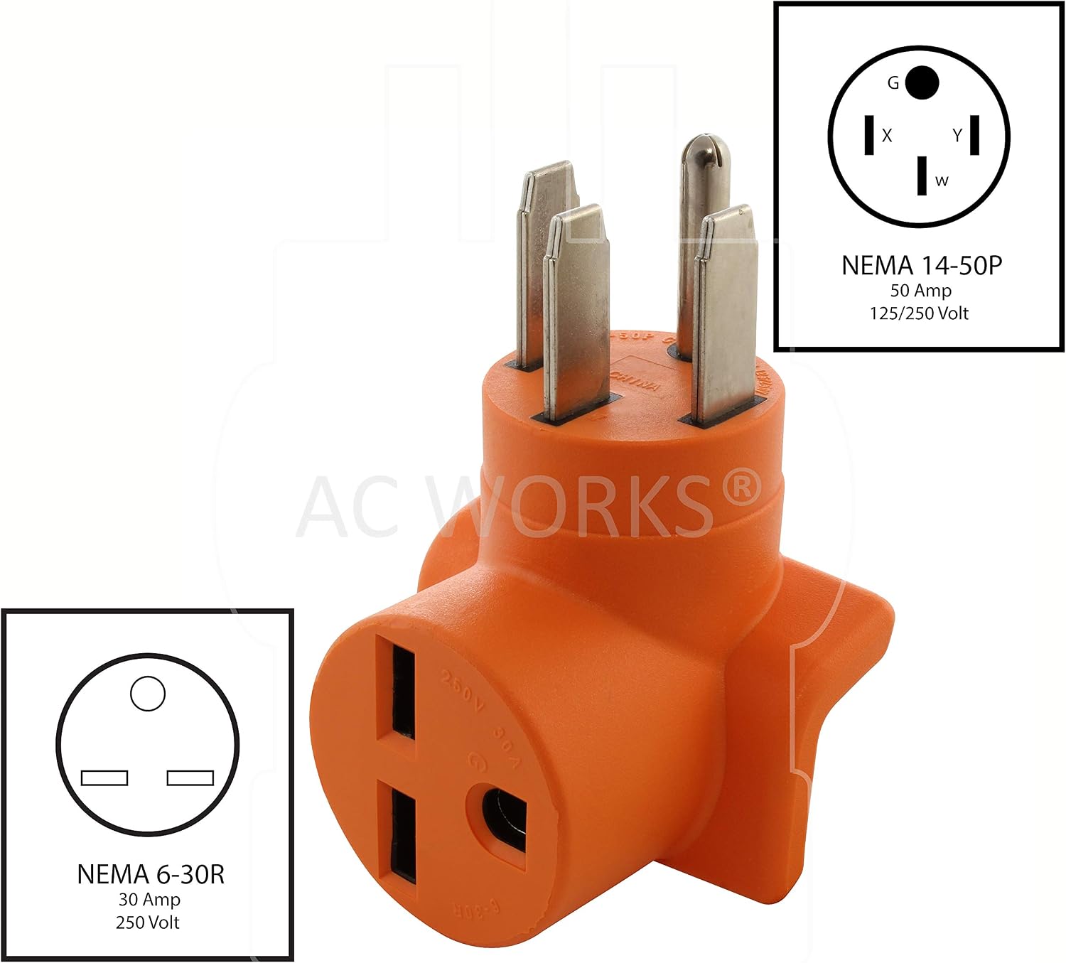 One-Day Sale: Up to 70% Off AC WORKS Range/RV/Generator 14-50P Plug to 6-30R 30 Amp 250 Volt HVAC Connection Adapter (Compact) ❤ Crazy Deals AC WORKS Range/RV/Generator 14-50P Plug to 6-30R 30 Amp 250 Volt HVAC Connection Adapter (Compact)