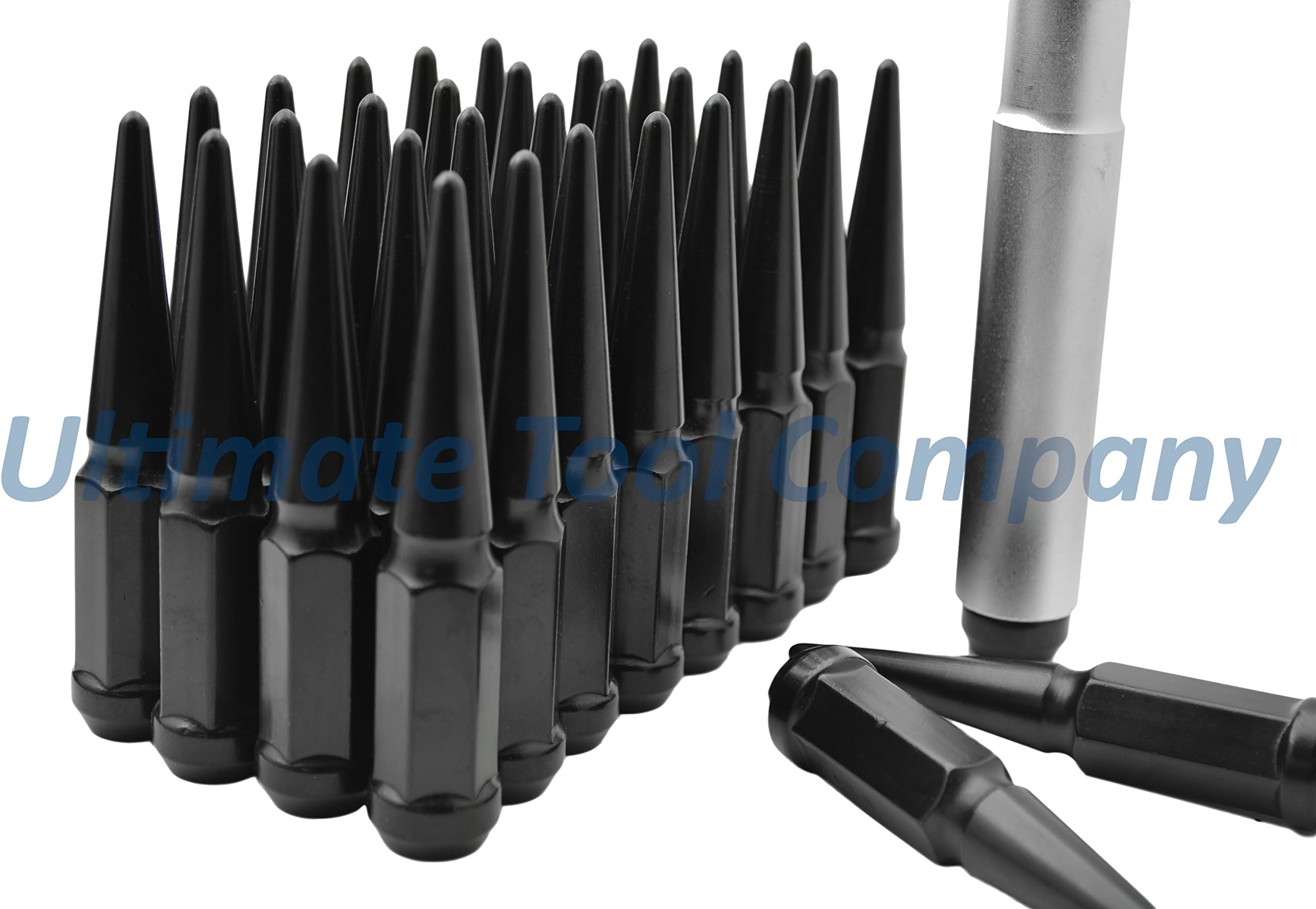 UTC (32) Black 4.5" Tall Solid Steel Dodge Ram 2500 Spike Lug Nuts 9/16" Thread 8x6.5