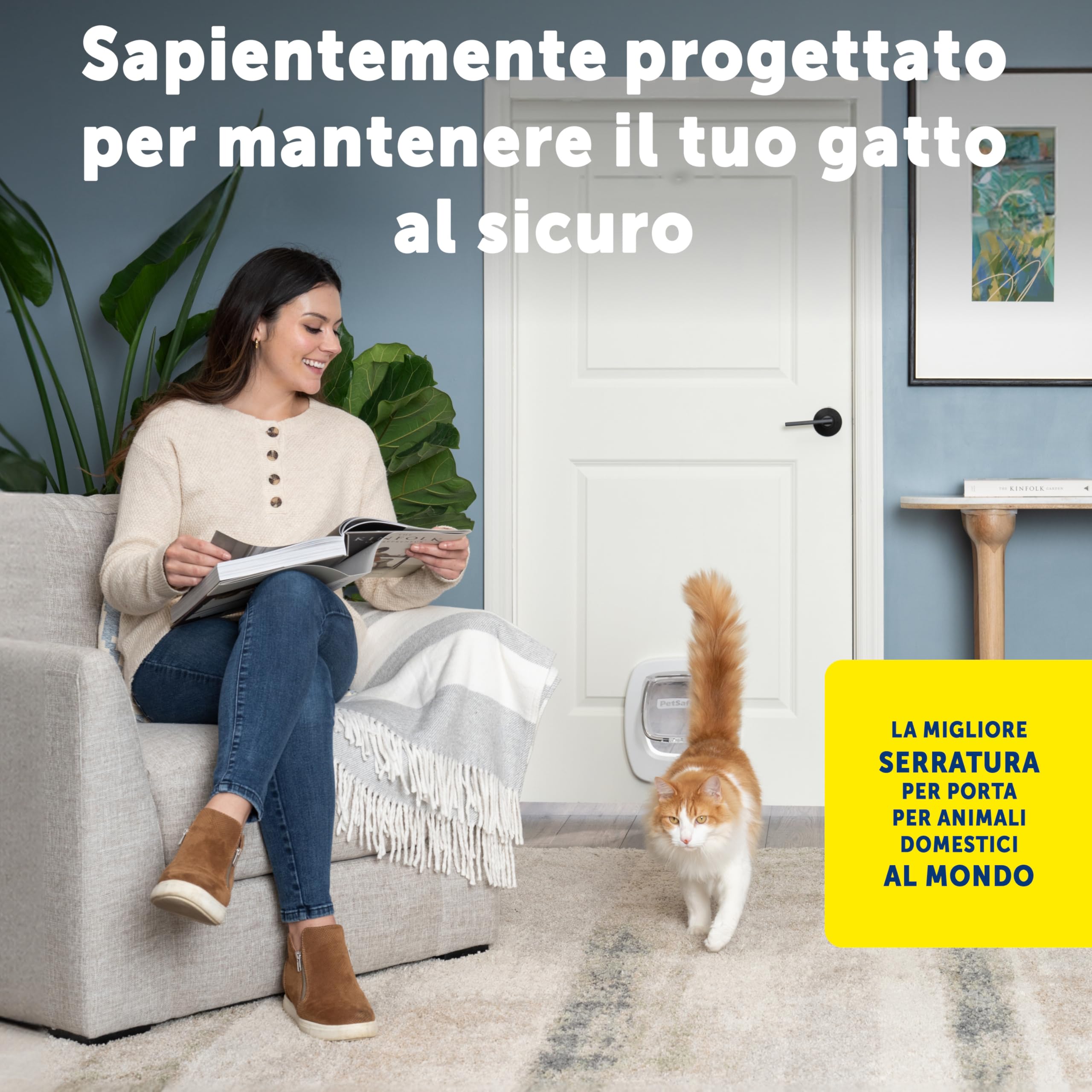 PetSafe - Gattaiola Big Cat - Porta per Animali Interna ed Esterna - Blocco a 4 Vie e Aletta a Chiusura Morbida - Per Gatti e Cani Piccoli