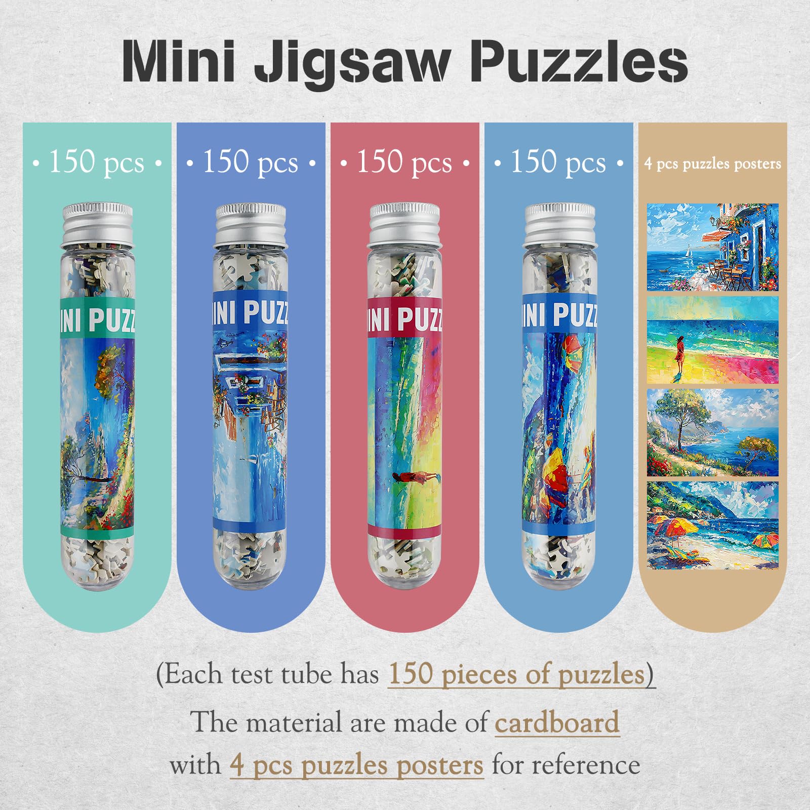 Small Jigsaw Puzzles For Adults Mini Jigsaw Puzzles 150 Pieces - 3 Pack ...