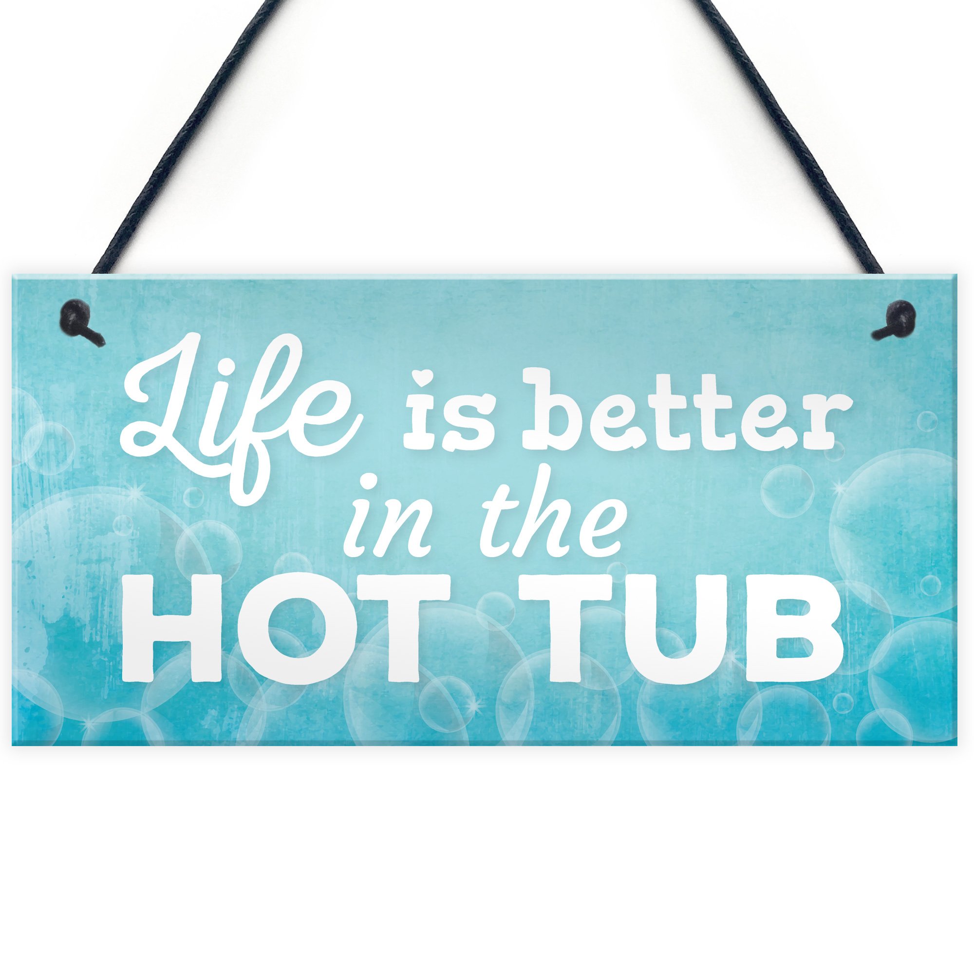 Red Ocean Novelty Hot Tub Sign Garden Decor Hanging Wall Shed Outdoor Plaque Party Pool Summer Sign