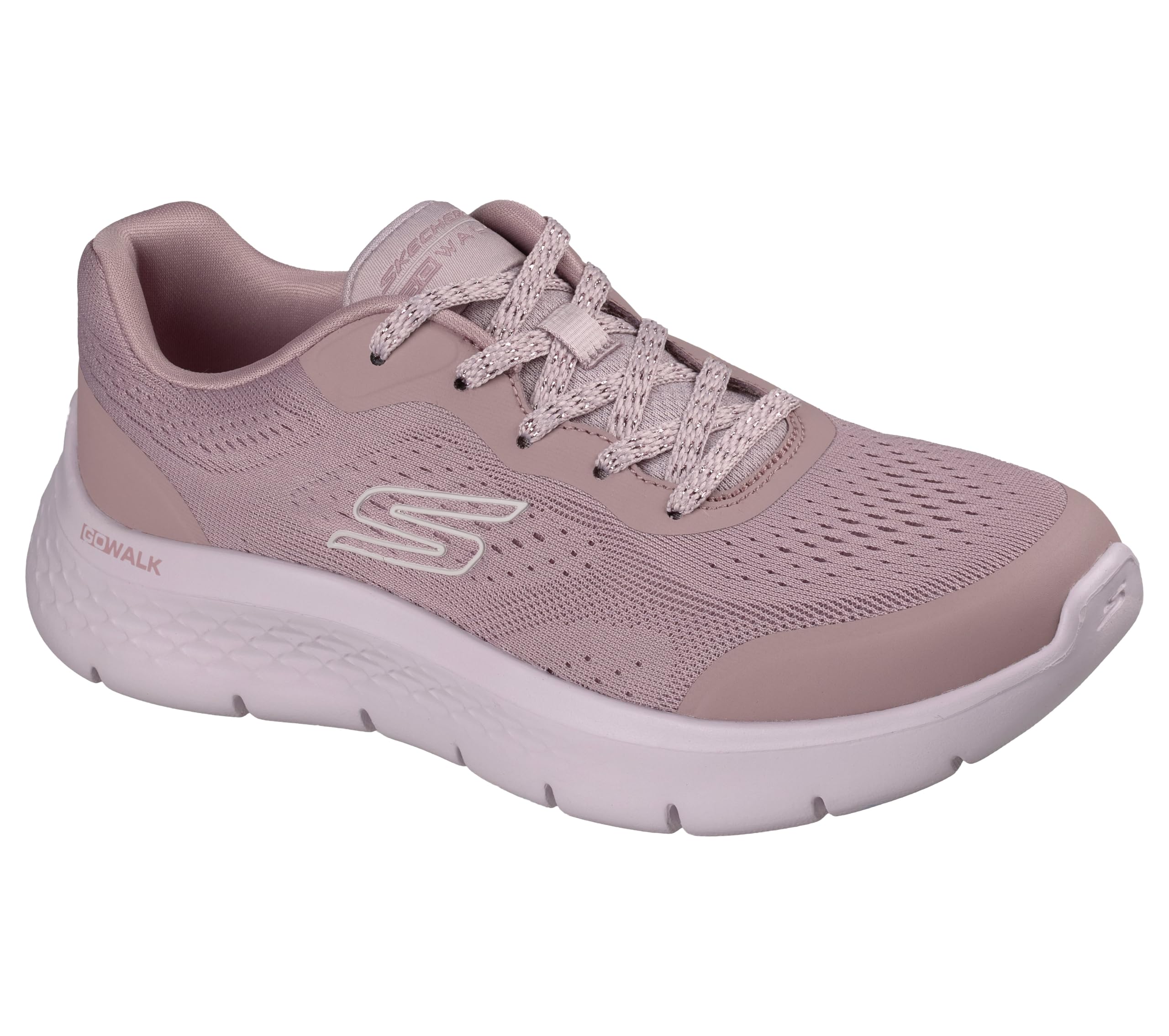 Skechers Women's Go Walk Flex Serenity Trainers, Mauve Textile Trim, 7.5 UK