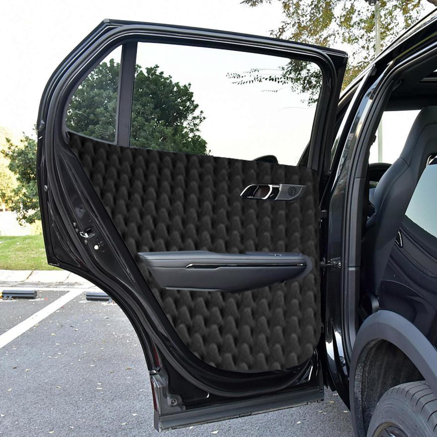 Pannelli insonorizzati 2 cm di spessore 79 x 20 Pannelli in schiuma acustica ad alta densità Schiuma fonoisolante autoadesiva resistente al fuoco e all'acqua Acustica per interni, auto, isolamento