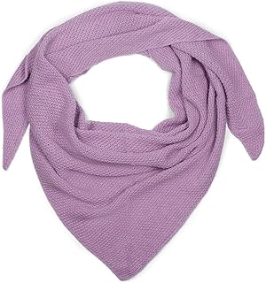 Bufanda triangular de punto para señoras con diseño de punto de grano de arroz en colores lisos, bufanda, bufanda ligera 01020042