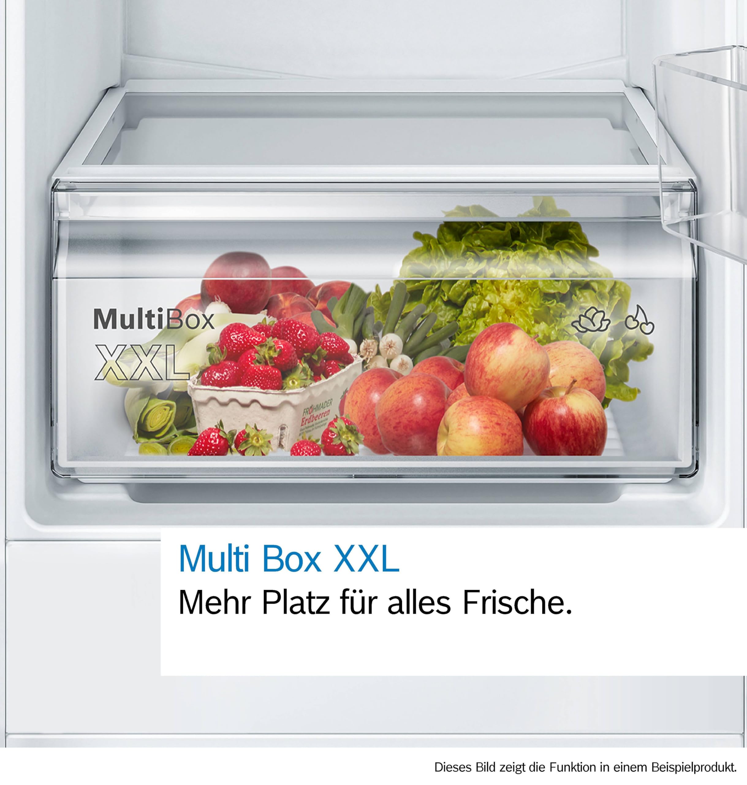Bosch Serie 4 KIR41VFE0 Einbau-Kühlschrank 122.5 x 56 cm 204 L Flachscharnier FreshSense Multibox XXL Weiß