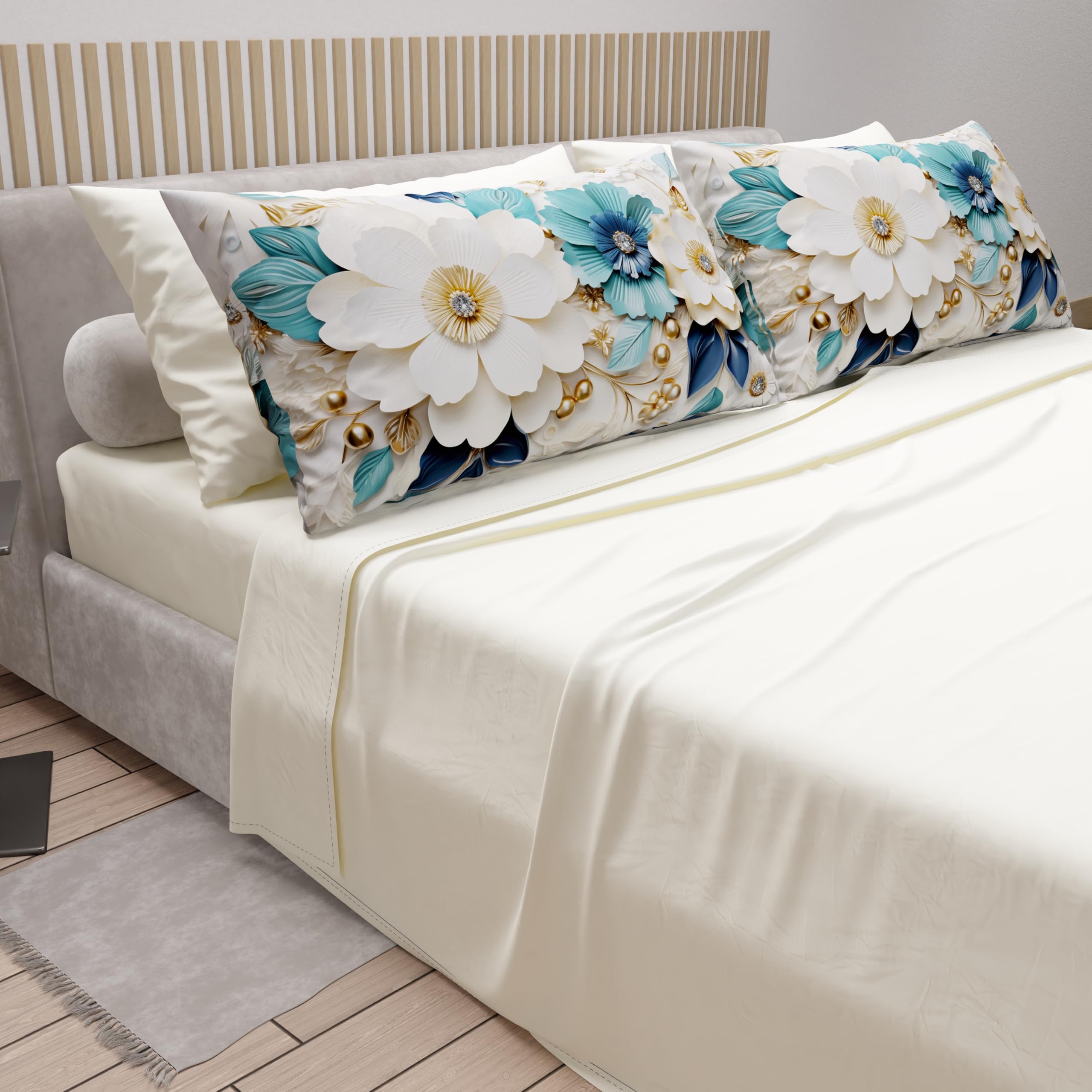 PETTI Artigiani Italiani, Cotton Sheets with Pillowcases in Digital Print, Single Bed Sheet, Single Bed Set - Image 2