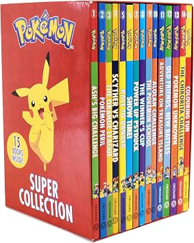 Pokemon Ultimate Book Collection Series - 1-14 Box Set (Ash's Big Challenge, Pokemon Peril, Orange League, Scyther VS Charizard and more)