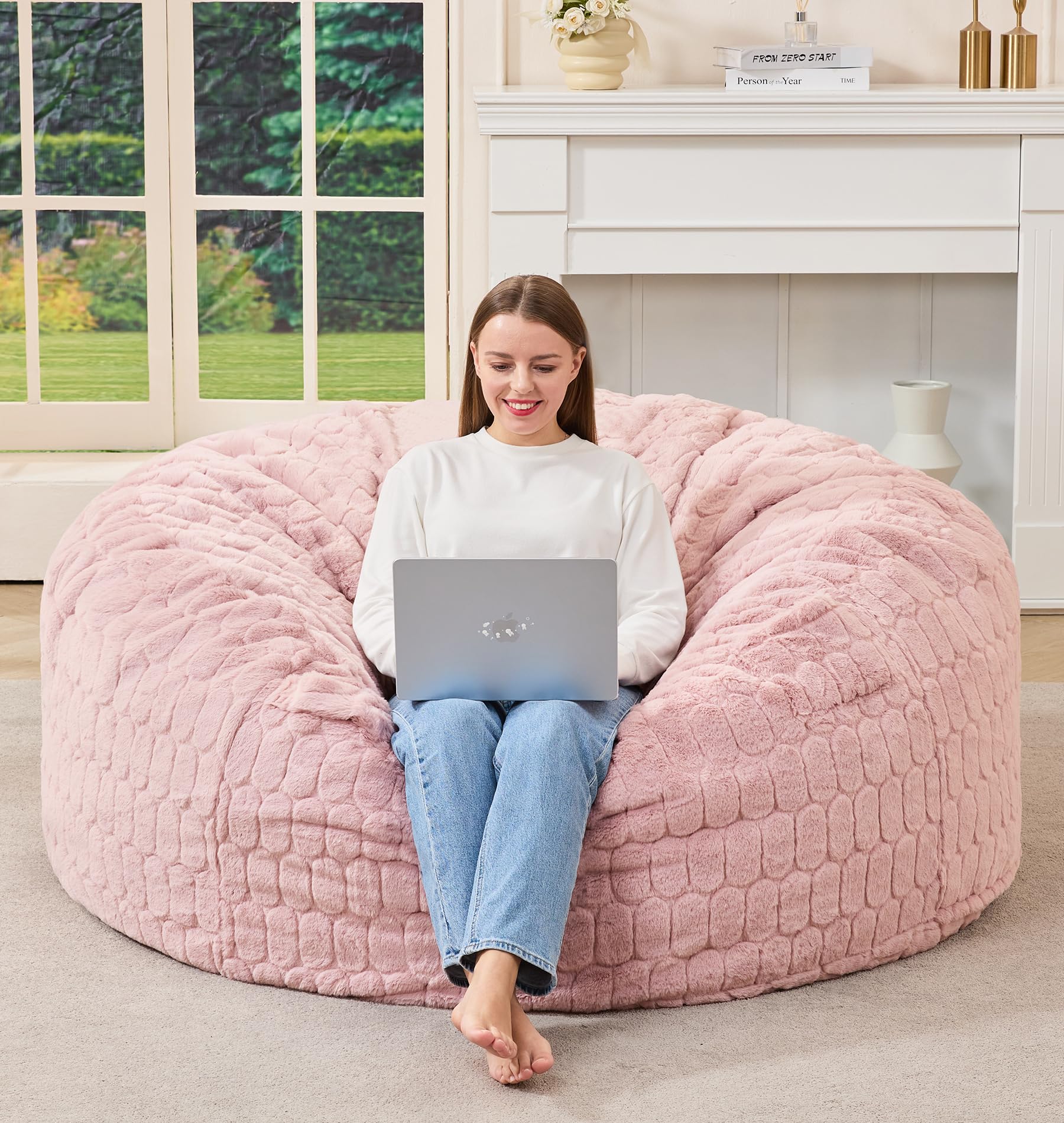 Hobestluk Adults Bean Bag Chair 5FT Big BeanBag Chair Giant Large Oversized