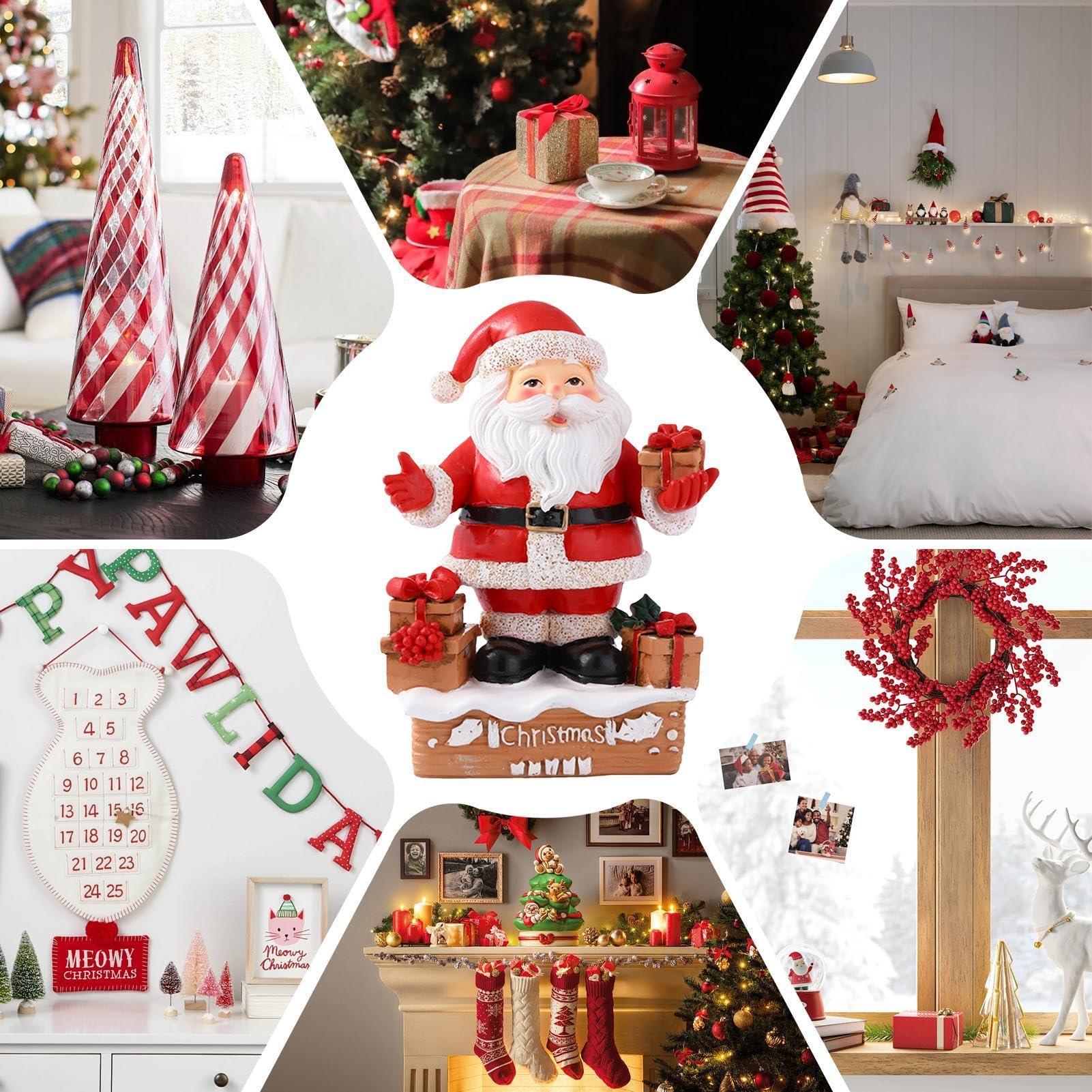 Amazon.co.jp: Psooyth クリスマス サンタ クロース フィギュア,サンタ