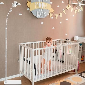 Upgraded Universal Baby Monitor Floor Stand Holder for VTech New VM901, VM928HD, VM5463, VM819, VM919HD Cameras, Stable Silent Base, Height Adjustable, Easy Assembly, No Tools or Wall Damage