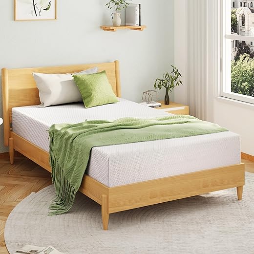 Full Size Memory Foam Mattress, 8 Inch Bed Mattress in A Box with Cooling Green Tea Gel, Pressure Relief with Medium Firm Support, CertiPUR-US Certified, 75''L x 54''W, ‎37.3 pounds White