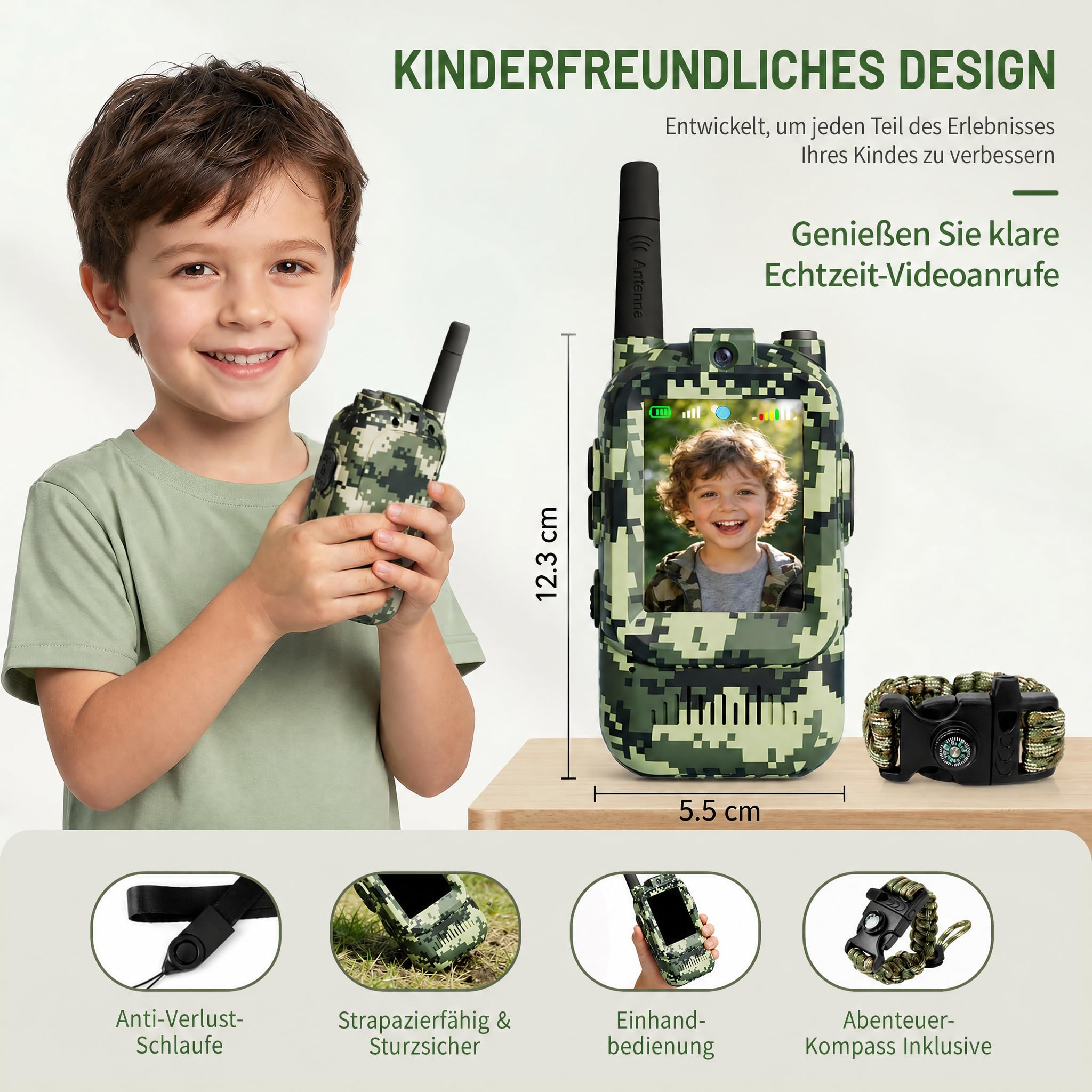 Video Walkie Talkie Kinder, Tarnung