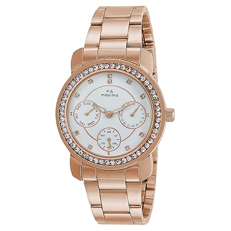 Analog White Dial Women's Watch-O-52950CMLR