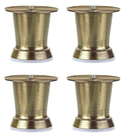 Plantex Heavy Duty Cone Shape 3 Inch Furniture Sofa Legs for Table/Sofa Support Legs/Sofa Furniture Leg/Table Leg/Set of 4 Pcs - (Brass Antique)