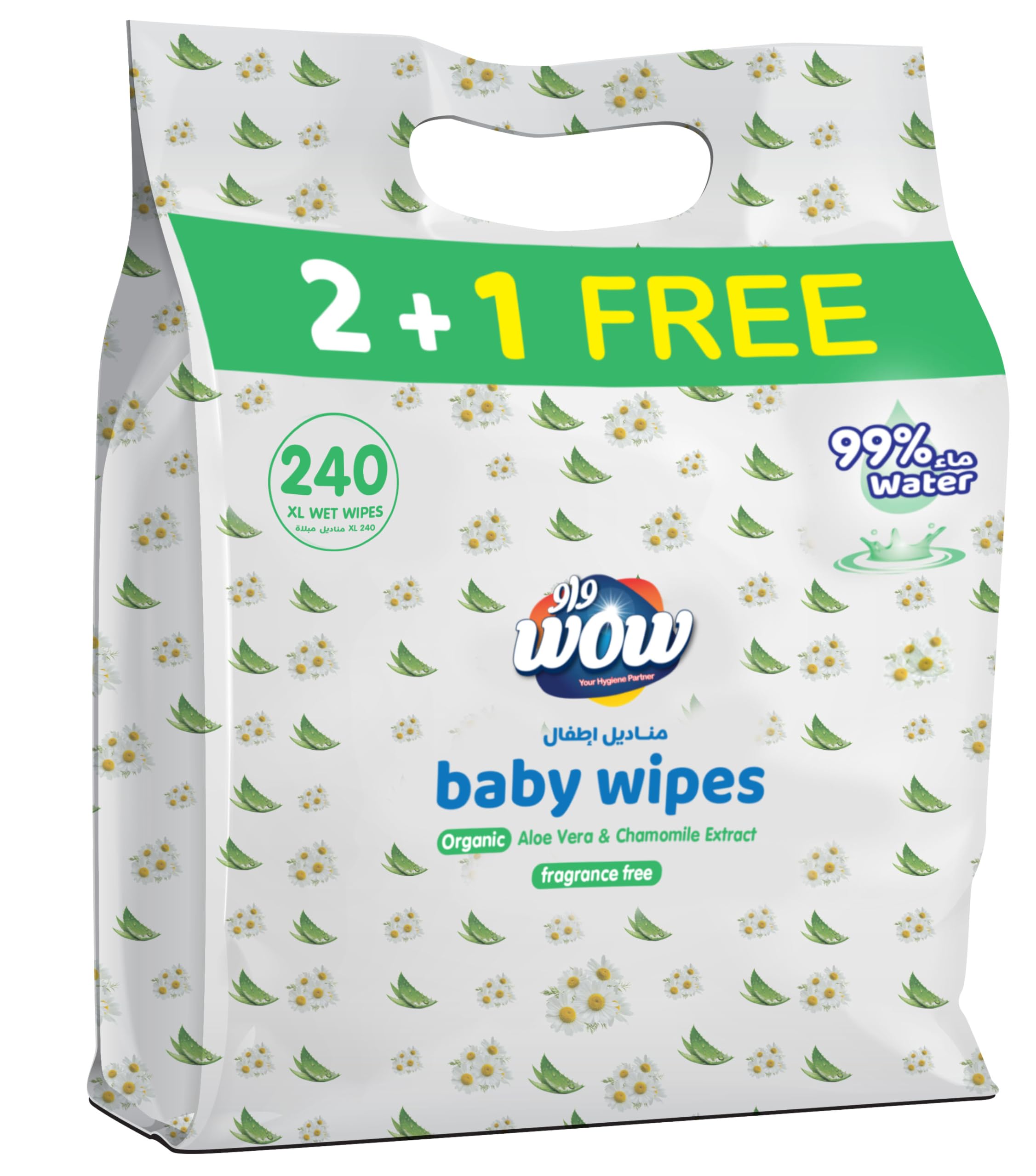 WOW Baby Wipes Fragrance Free,240 sheets