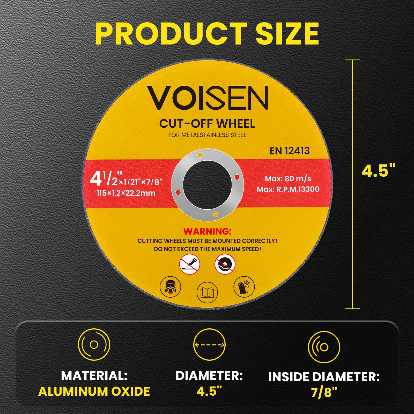VOISEN Angle Grinder Cut-Off Wheels - 70 Pack -2 VOISEN Angle Grinder Cut-Off Wheels - 70 Pack -2