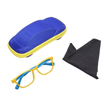 Vink Blue Light Blocking Computer Glasses for Children (Yellow Frame Blue Temple) Age 10-15 years