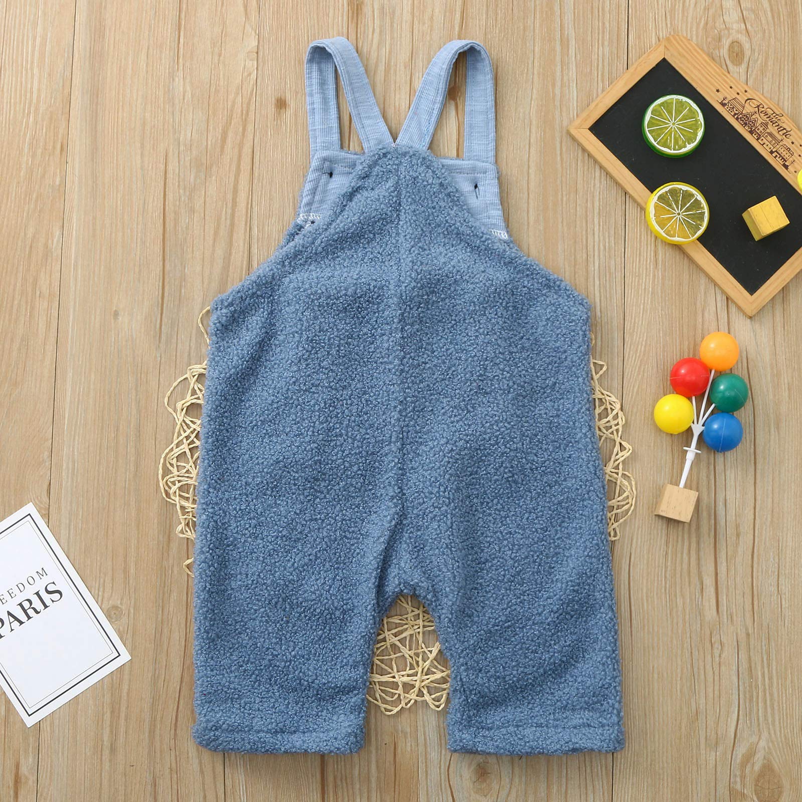Mono de franela para bebé, niña/niño, mezcla de algodón, peto de peluche con botones, unisex, pantalón de invierno con tirantes