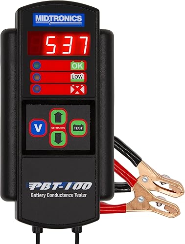 Miniatura 1 de Midtronics - Herramienta de diagnóstico de batería automotriz de 12V, PBT-100 - 200-850 CCA Probador de carga de batería Sistema de arranque y carga