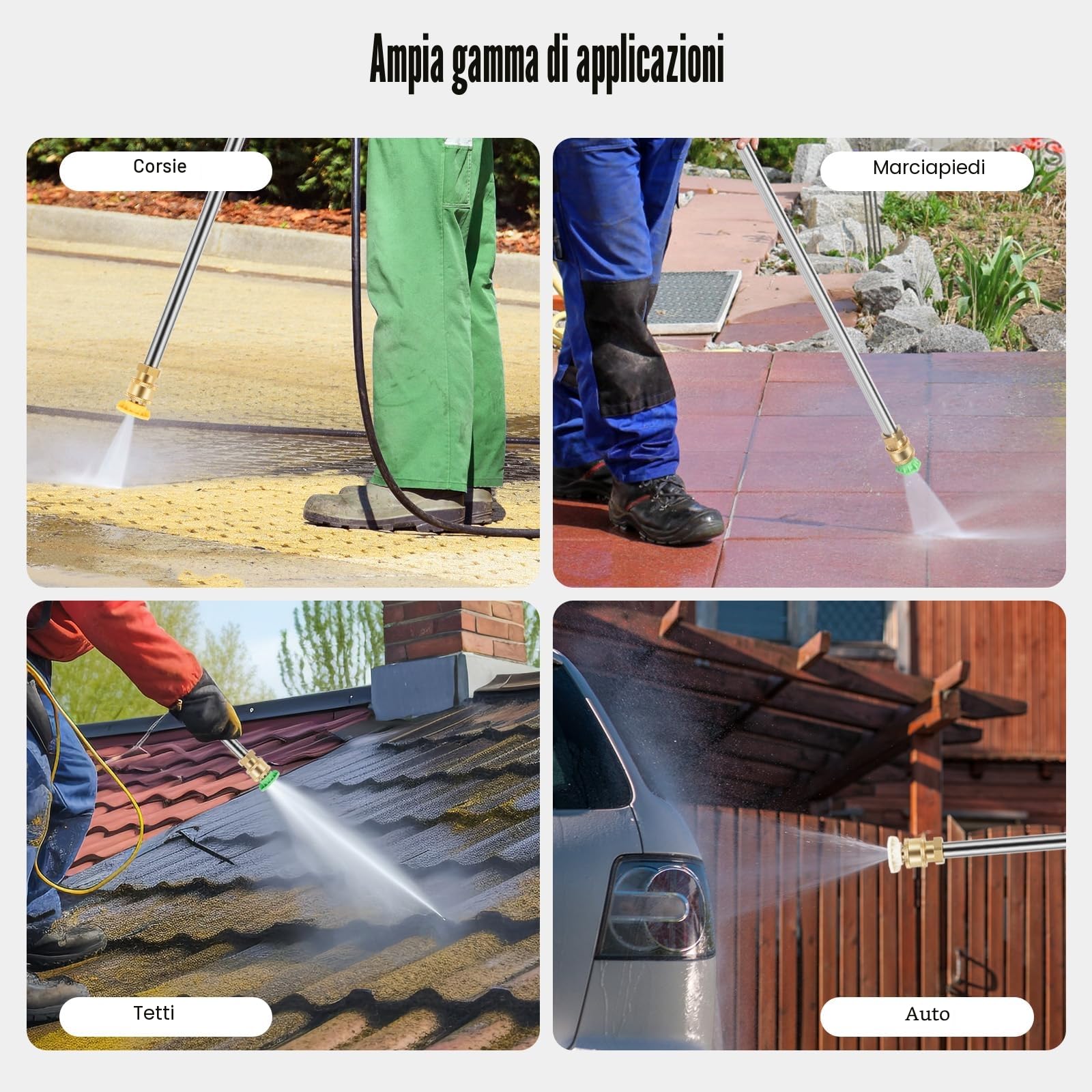 Idropulitrice Ad Alta Pressione, Macchina Di Pulizia Con Pistola Spruzzatrice, 7,5 CV, Benzina Ad Alta Pressione, 4 Tempi, 3400 Giri/min, 2200 Psi, Nero/Rosso