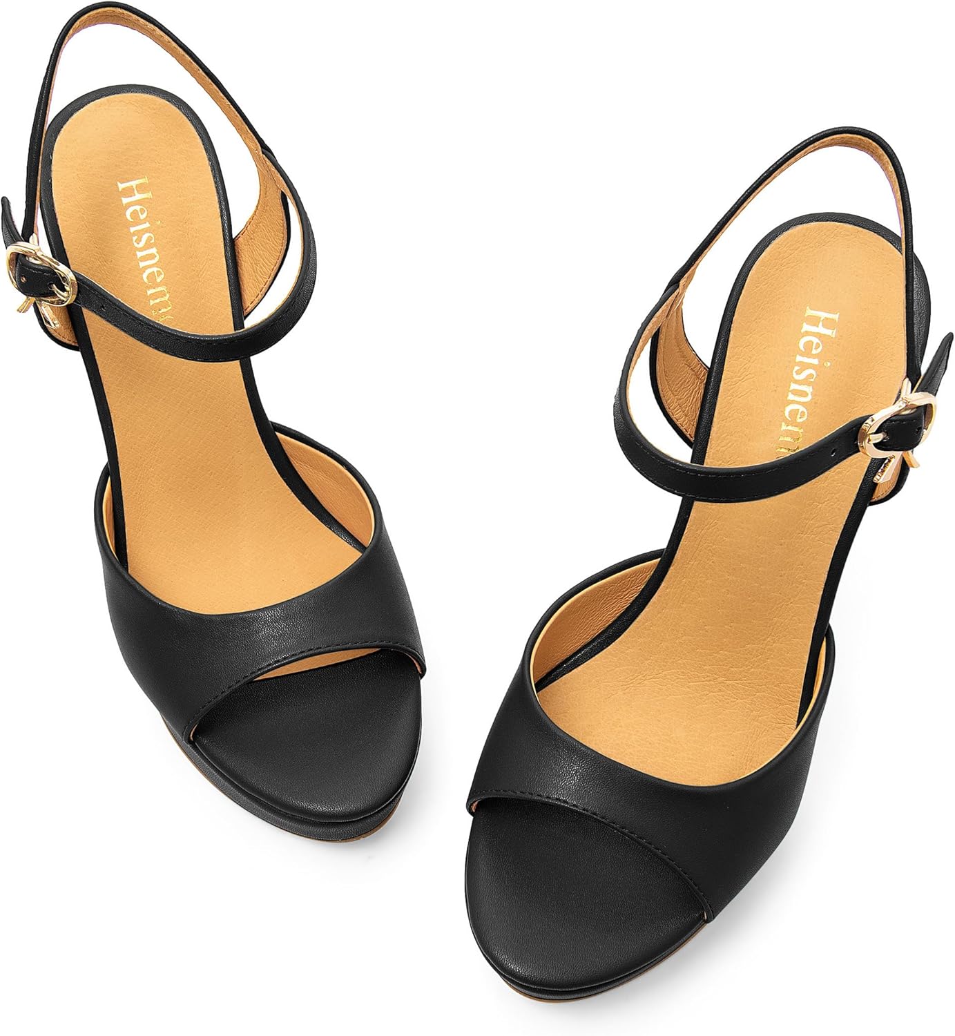 Heels for Women Chunky Platform Heels Ankle Strap Heeled Sandals Open Toe Sandals Comfortable Wedding Party Dress Shoes - Image 4