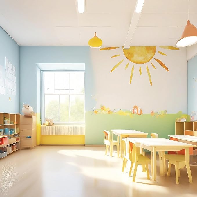 Duocheer Half Sun Vinilo Decorativo Pared 50x25 Pulgadas Extra Grande Boho miniatura 2