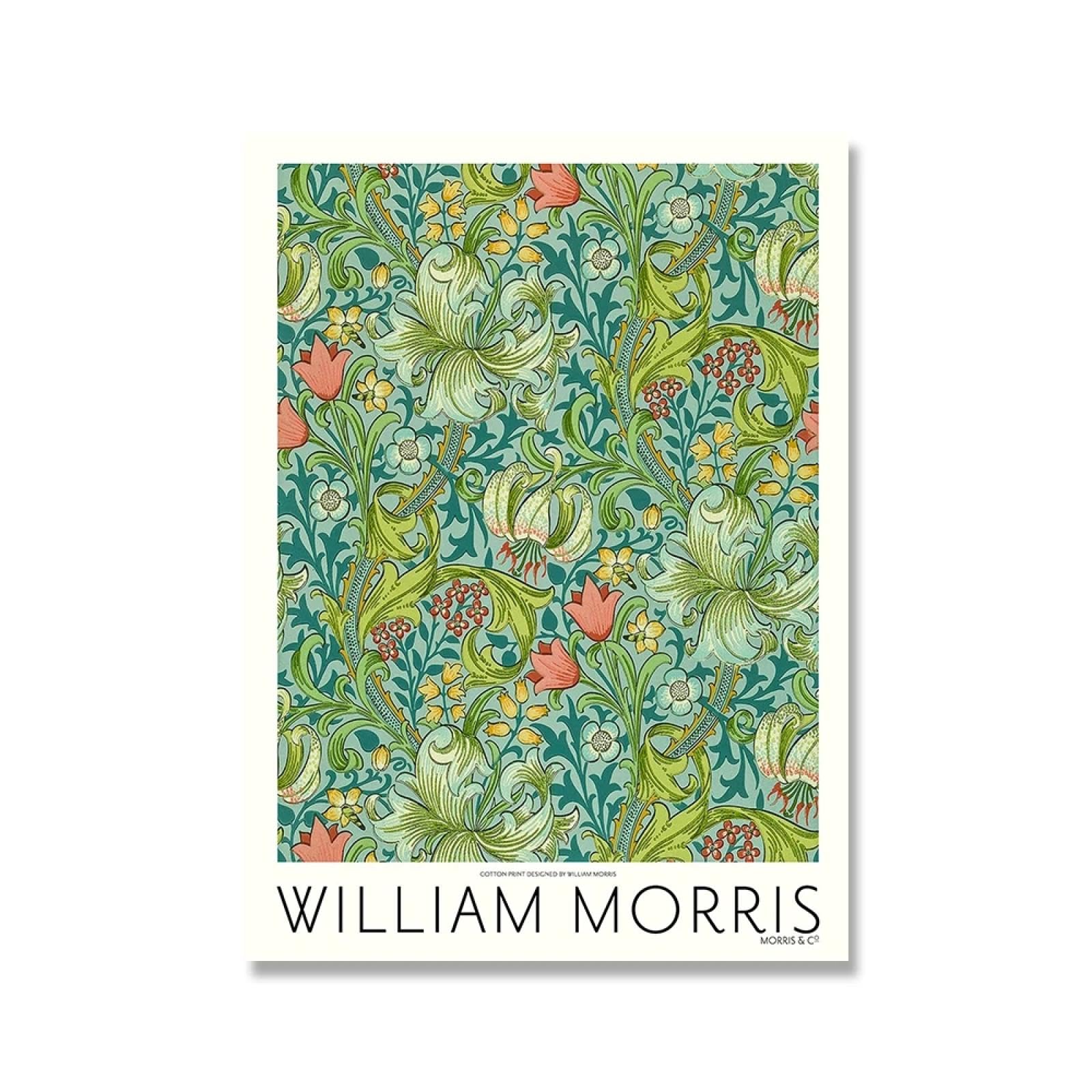 FOKTMS Stampa su tela di William Morris The Victoria and Albert Museum Exhibition Poster London Underground Art Painting Wall Decor40 x 50 cm x6 senza cornice