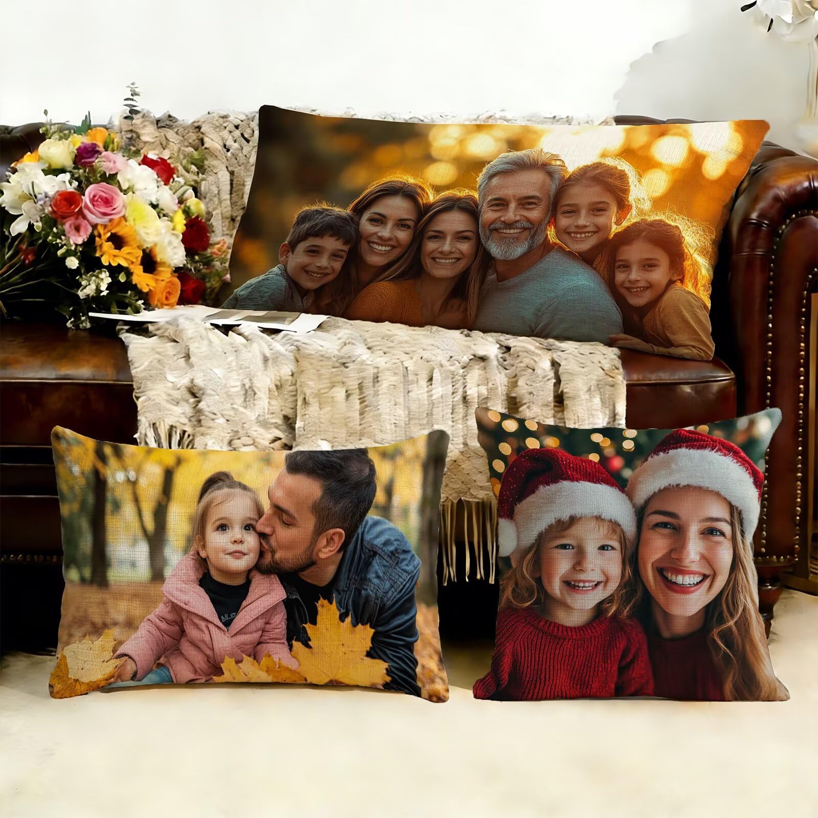 Cojin Personalizado Foto a Doble Cara 60x180cm - Cojines Exterior,Funda de Almohada Impermeable - Regalo Original para San Valentín y Aniversario Parejas para Cama Sofa Terraza Salon Jardin J1-95