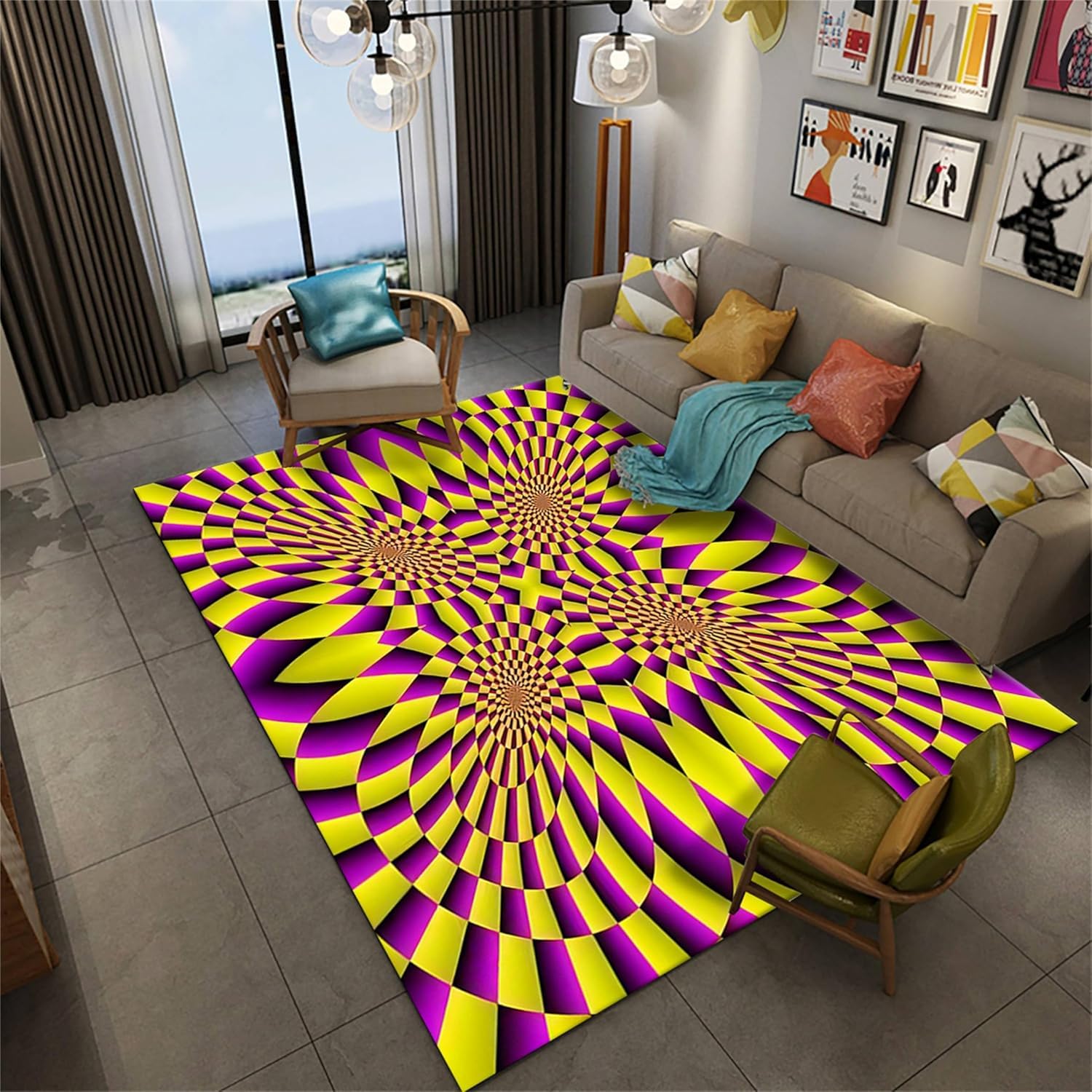 3D Print Abstract Geometric Lattice Mat Kitchen Mat Machine Washable Rugs Hallway Non Slip Runner Door Mat Floor Mat Rug 80 X 120 Cm / 31.5" X 47.2" - Polyester Soft Touch Easy Clean With Ru -8Z2M7X8
