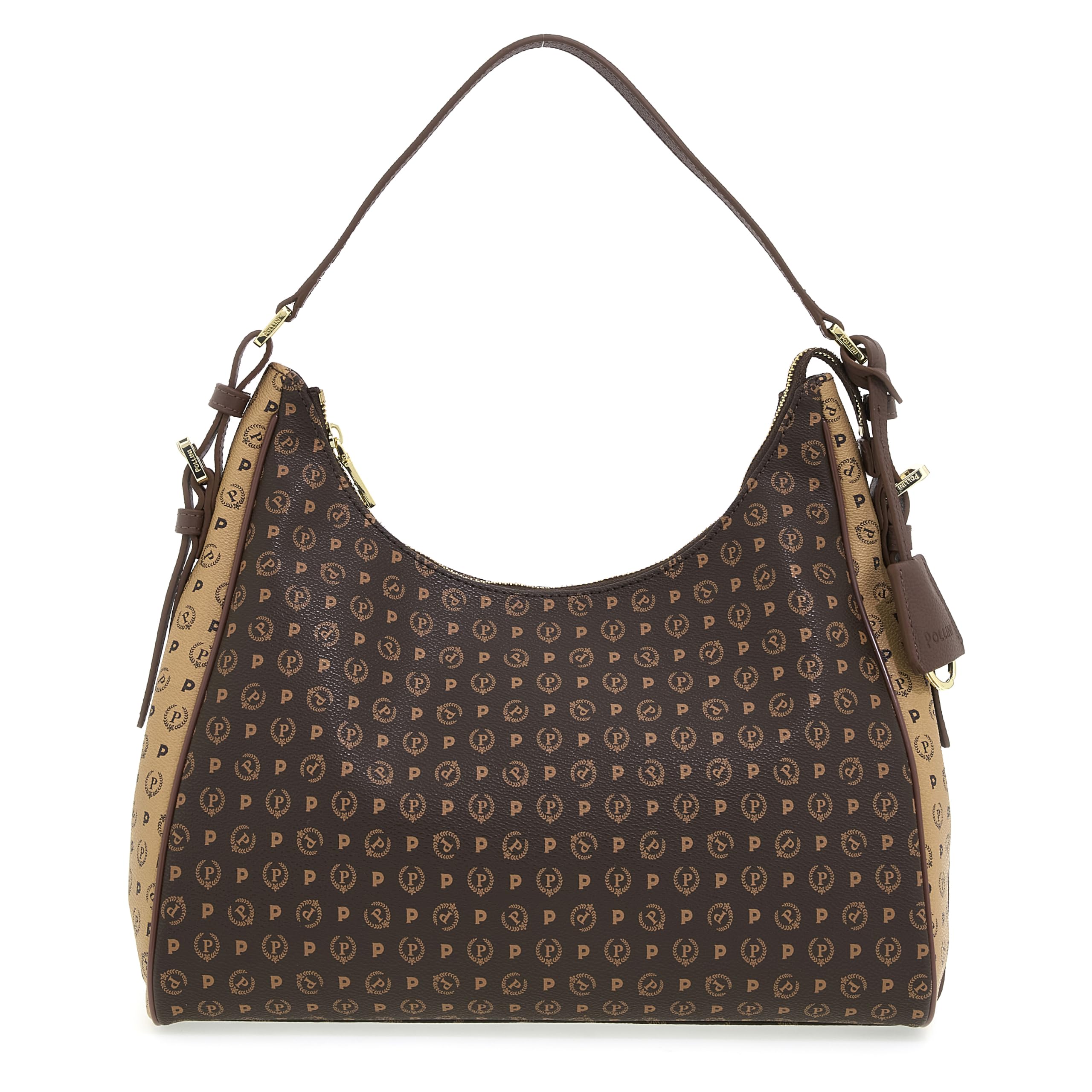 Pollini BORSA HERITAGE A SPALLA CON STAMPA LOGO ALL-OVER | Logo Pollini