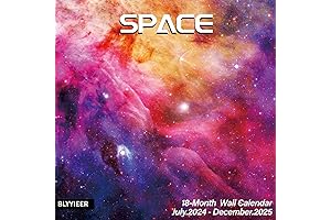 SPACE 18 Months Wall Calendar 2023 2024 2025 | SPACERS Milky Way Solar System