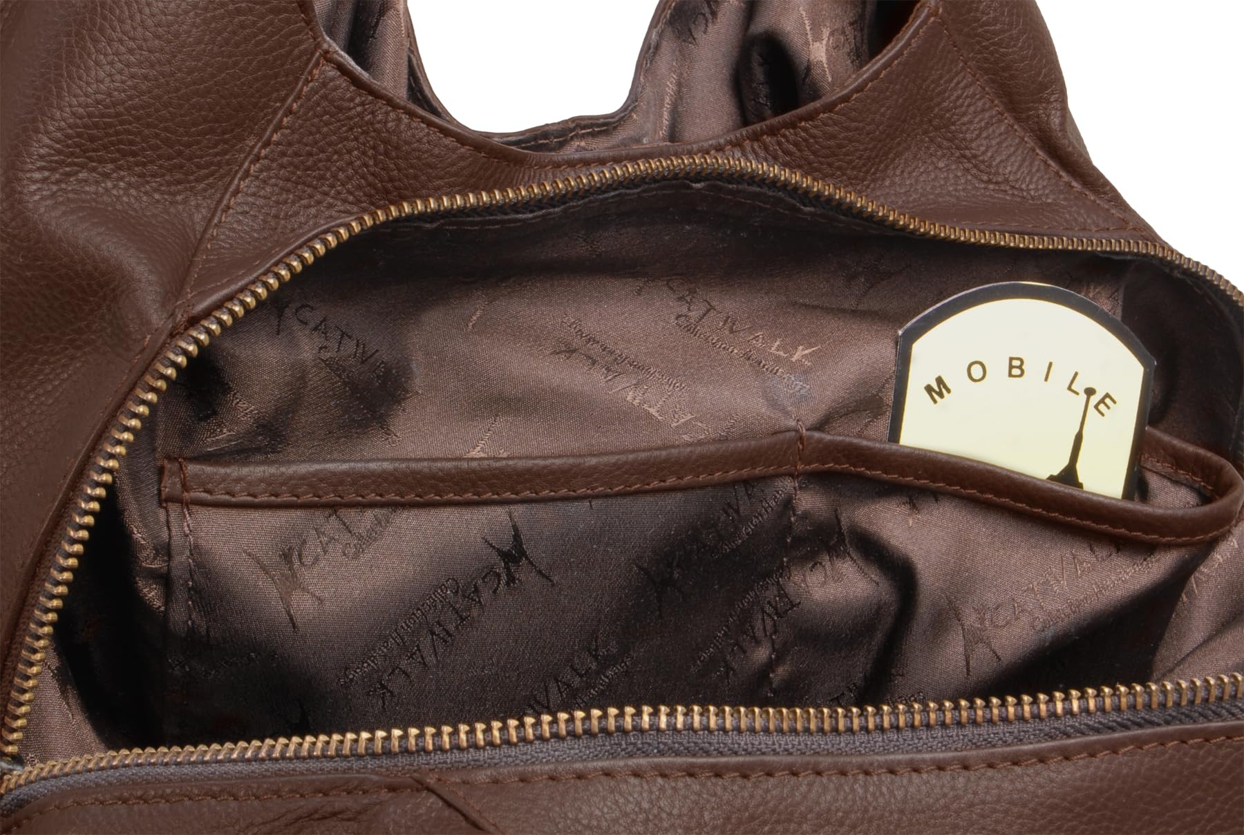 Catwalk Collection Handbags - Bolso de Hombro Grande de Piel - Tote Bag Mujer - Bolso de Mano Multibolsillos de Diario - Alex