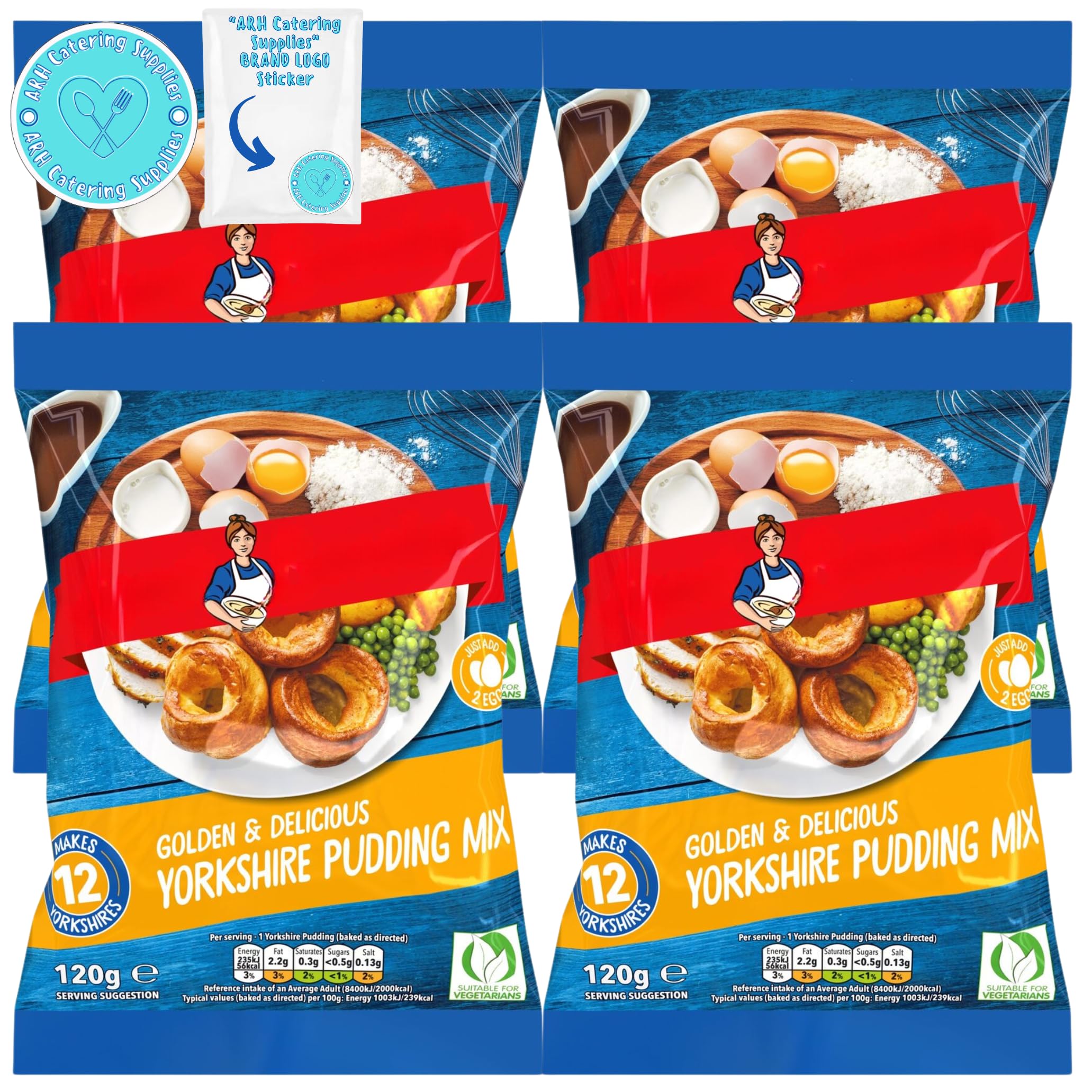 Yorkshire Pudding Bundle Containing Aunt Bessie Yorkshire Pudding Mix 120g x4