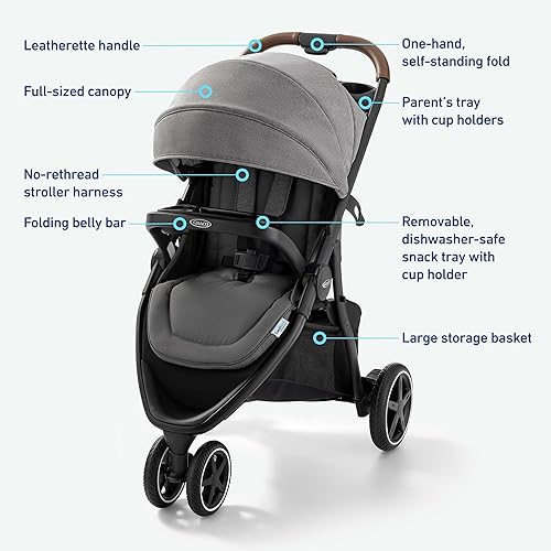 Miniatura 6 de Graco Cohen Outpace LX Cohen - Cohen - Compatible con sistema de viaje, fácil de plegar con una sola mano, suspensión en el asiento para un paseo