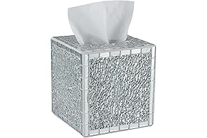 Mosaic Glass Tissue Box Holder for Chic Accommodations