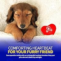 Vista 4 de Pet Fit For Life Simulador de latido de corazón recargable con cable USB, reduce la ansiedad de las mascotas con esta máquina de sonido de latidos