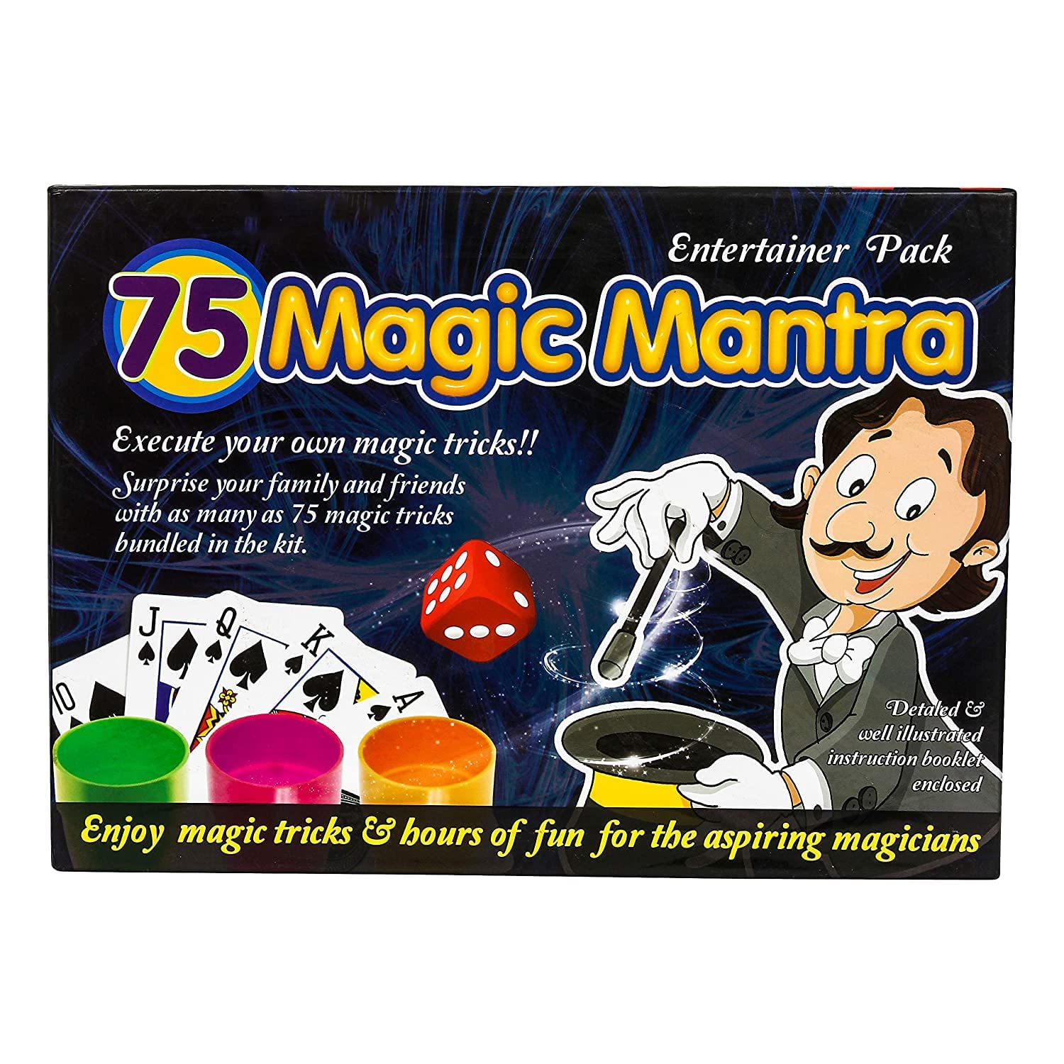 Jumbo Box of Magic Trick Over 75 Different Magic Trick Set for Magician Game for Children's and Adults Magical Show Multicolor