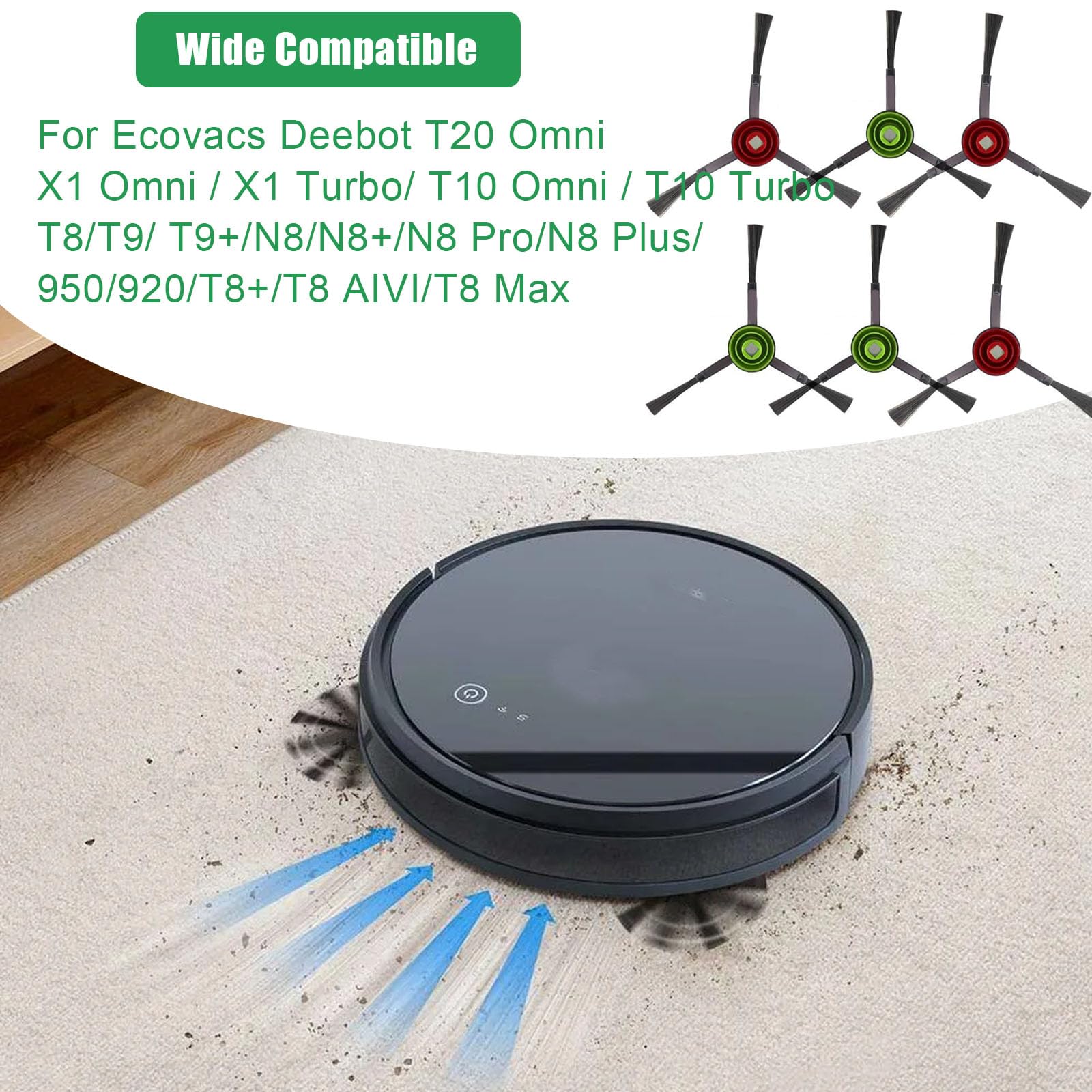 Amazon | 交換用サイドブラシ 対応ECOVACS(エコバックス）Deebot X1